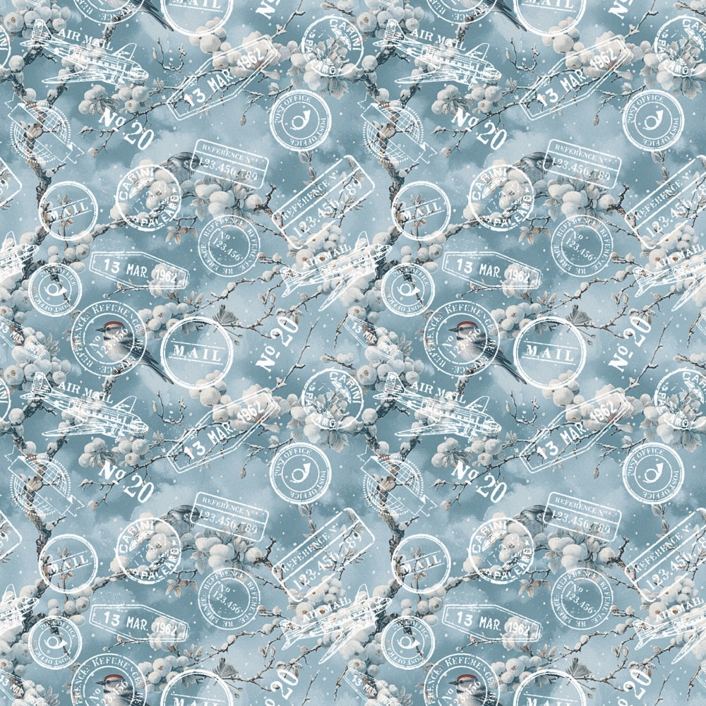 Snowbird Post Pattern 5 Minky Fabric
