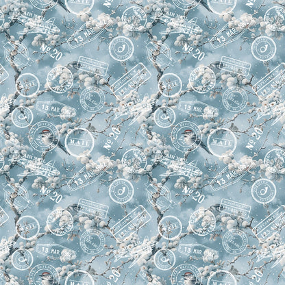 Snowbird Post Pattern 5 Minky Fabric