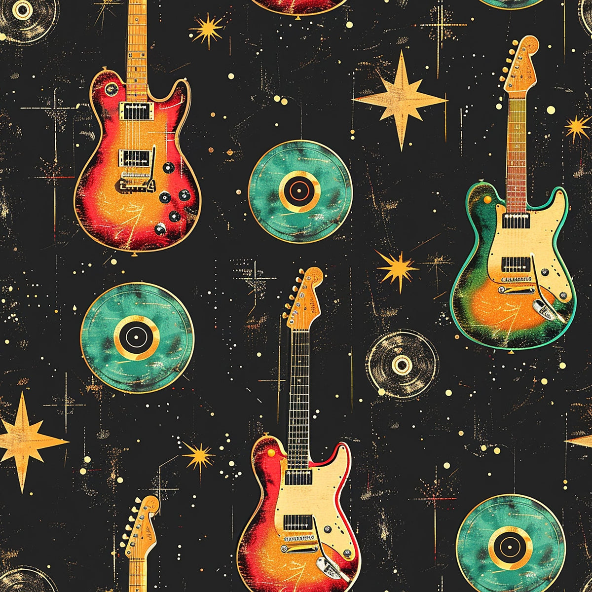 Jukebox Starlight Pattern 1 Minky Fabric