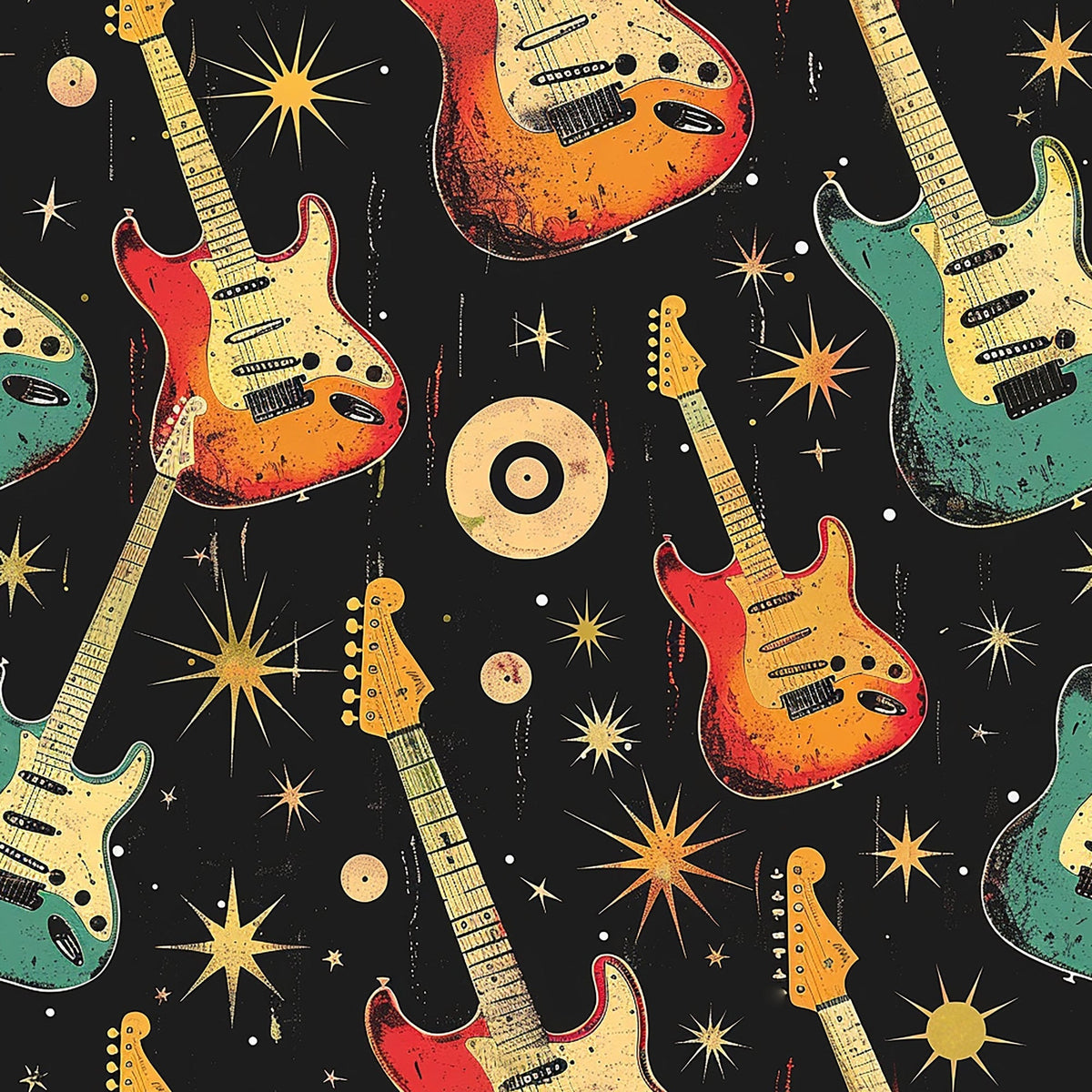 Jukebox Starlight Pattern 2 Minky Fabric