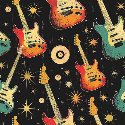 Jukebox Starlight Pattern 2 Minky Fabric