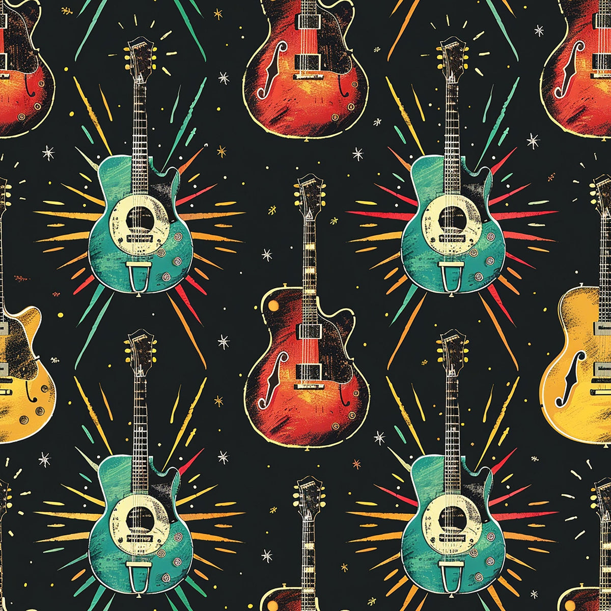 Jukebox Starlight Pattern 3 Minky Fabric
