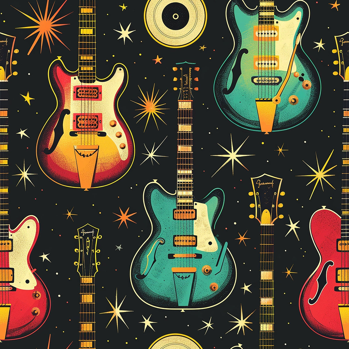 Jukebox Starlight Pattern 6 Minky Fabric