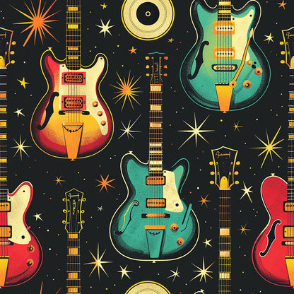 Jukebox Starlight Pattern 6 Minky Fabric