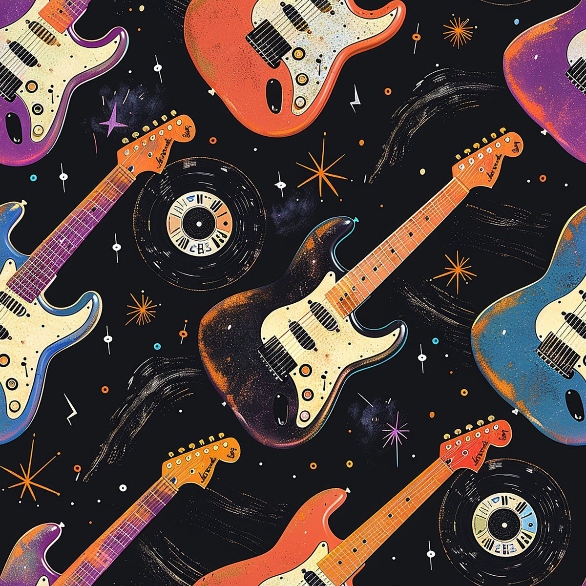Jukebox Starlight Pattern 7 Minky Fabric