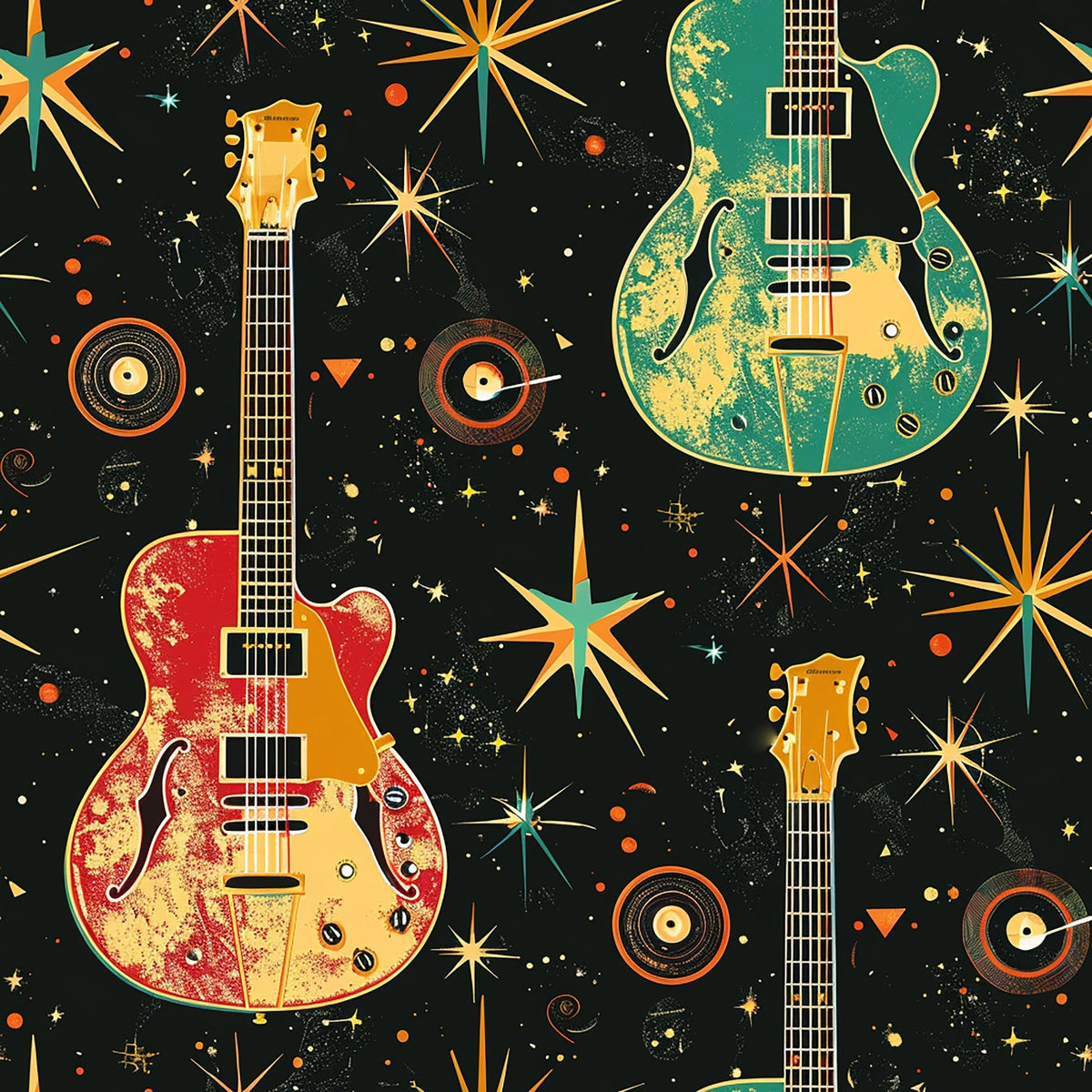 Jukebox Starlight Pattern 8 Minky Fabric