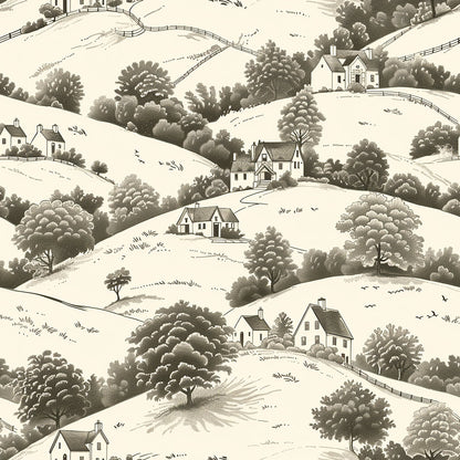 Countryside Cottages Pattern 12 Minky Fabric