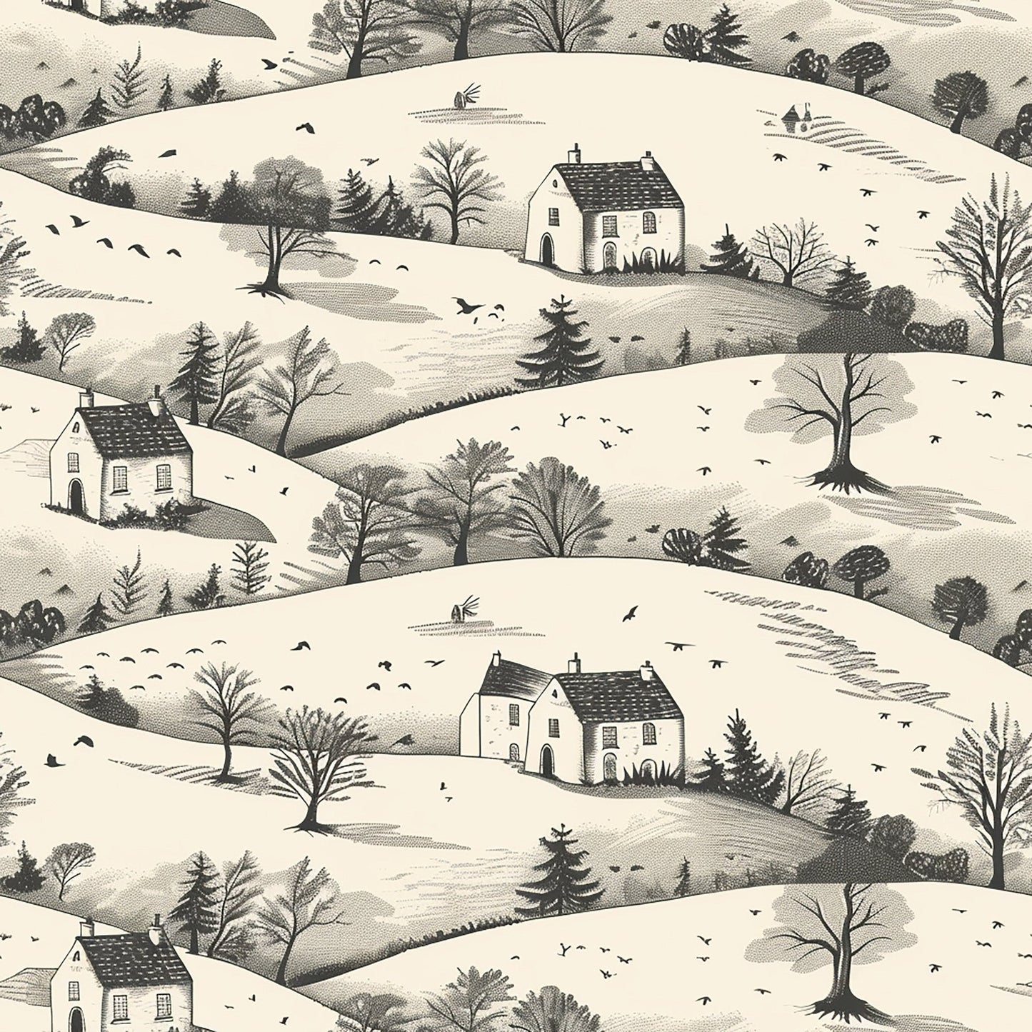 Rolling Hills Pattern 2 Quilting Cotton Fabric