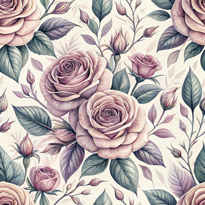Dusty Rose Garden Pattern 14 Minky Fabric