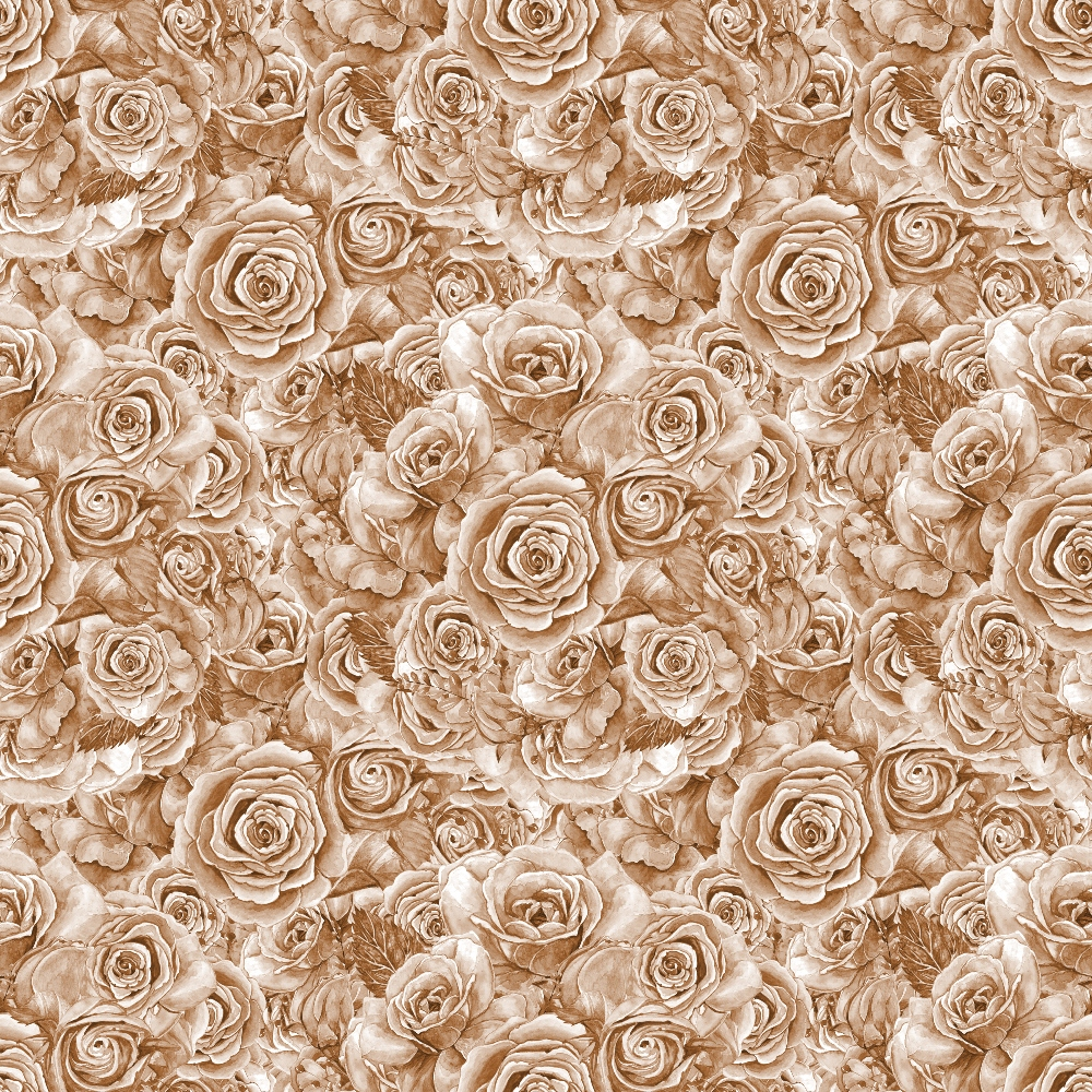 Sepia Blooms Pattern 10 Minky Fabric