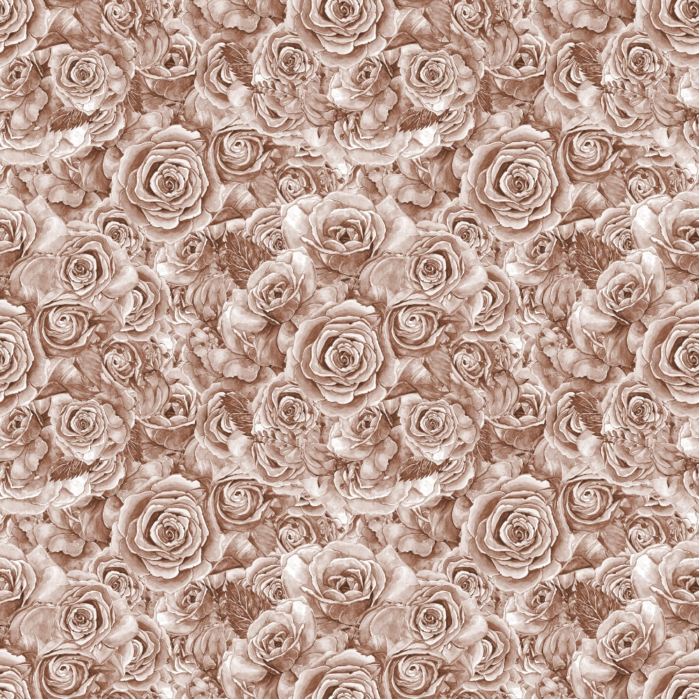 Sepia Blooms Pattern 1 Minky Fabric