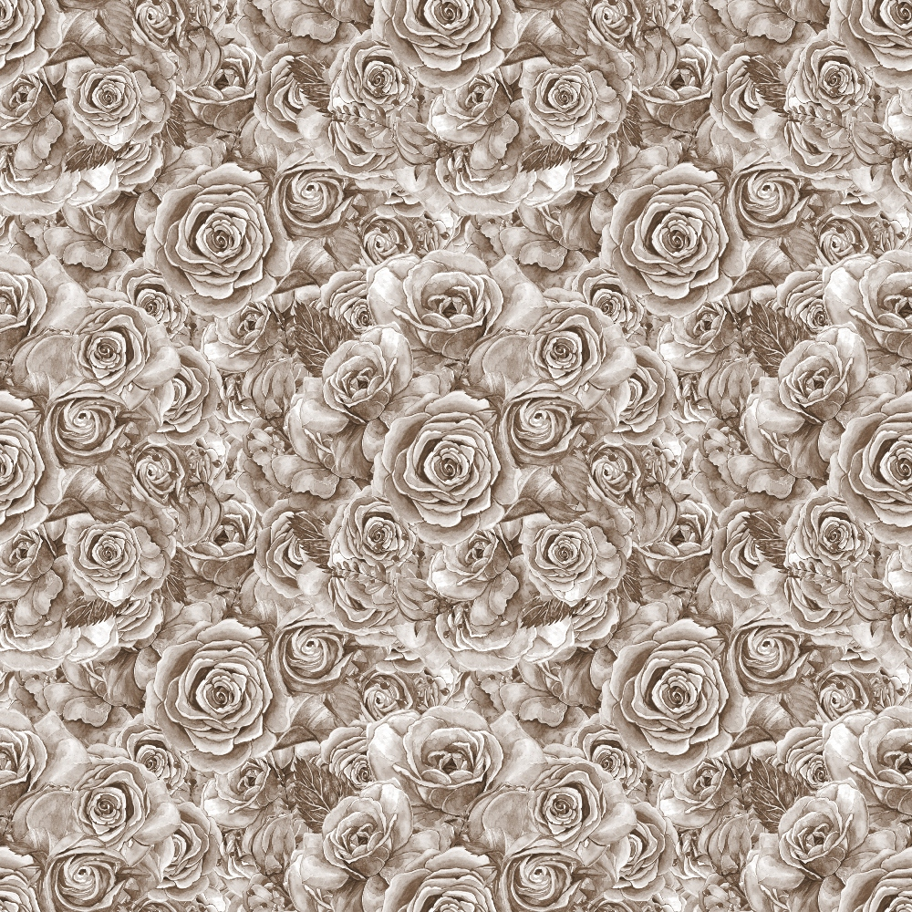 Sepia Blooms Pattern 4 Minky Fabric