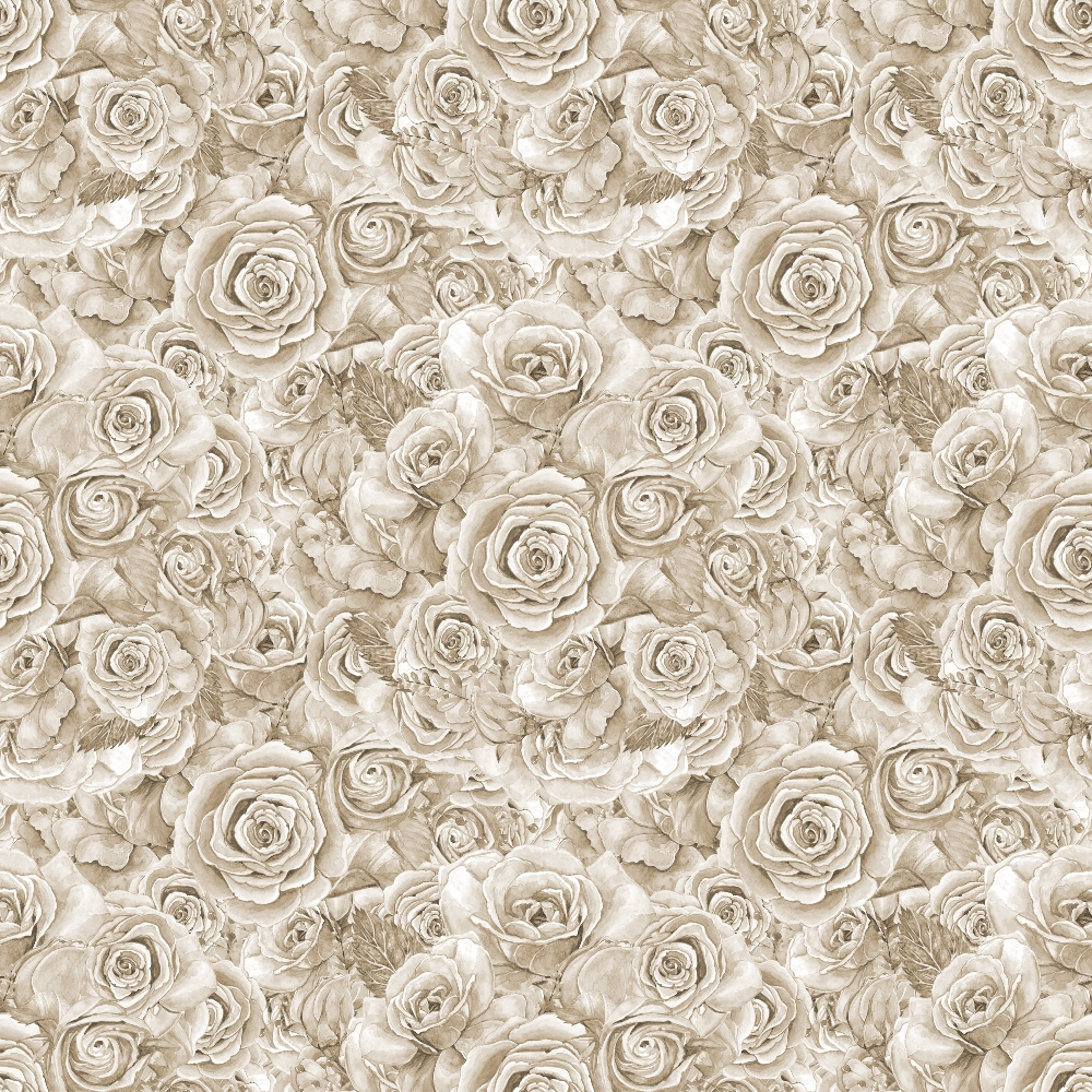 Sepia Blooms Pattern 5 Minky Fabric
