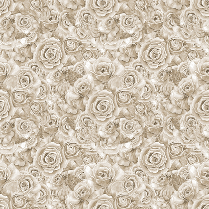 Sepia Blooms Pattern 5 Minky Fabric
