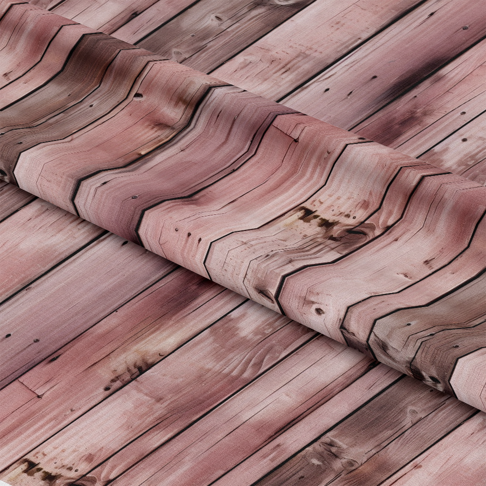 Pink Rose Wood Planks Pattern 2 Quilting Cotton Fabric