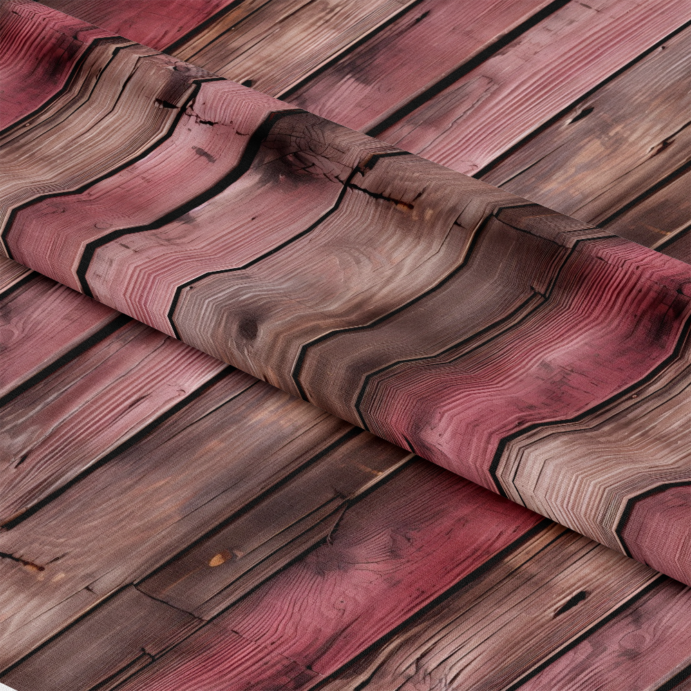 Pink Rose Wood Planks Pattern 3 Quilting Cotton Fabric