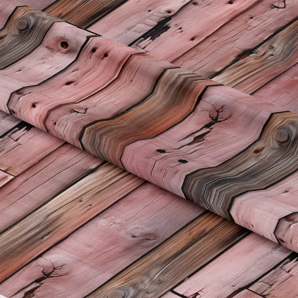 Pink Rose Wood Planks Pattern 4 Quilting Cotton Fabric