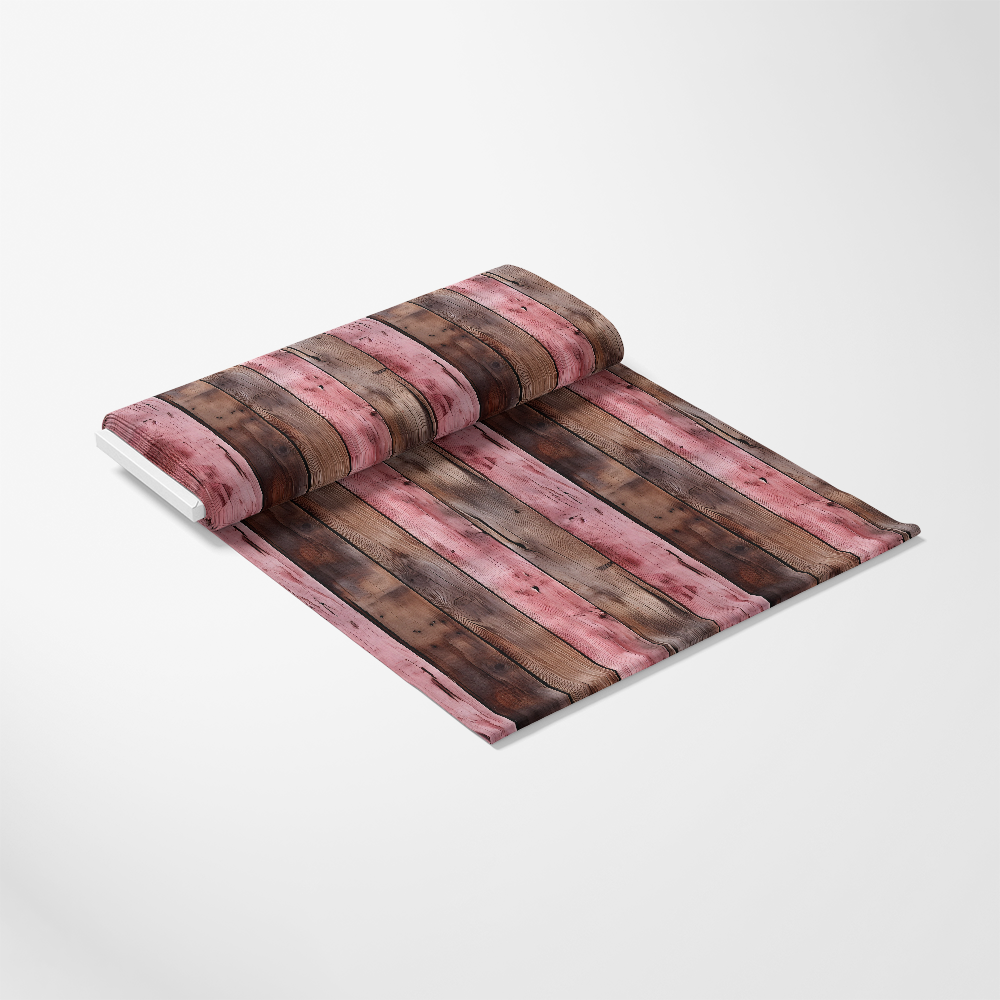Pink Rose Wood Planks Pattern 5 Quilting Cotton Fabric