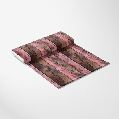 Pink Rose Wood Planks Pattern 5 Quilting Cotton Fabric