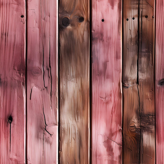 Pink Rose Wood Planks Pattern 6 Quilting Cotton Fabric