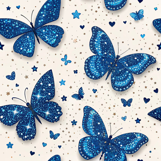 Royal Blue Azure Pattern 16 Quilting Cotton Fabric
