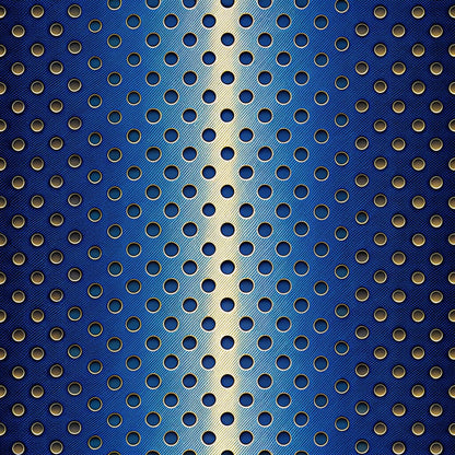 Royal Blue Azure Pattern 18 Quilting Cotton Fabric