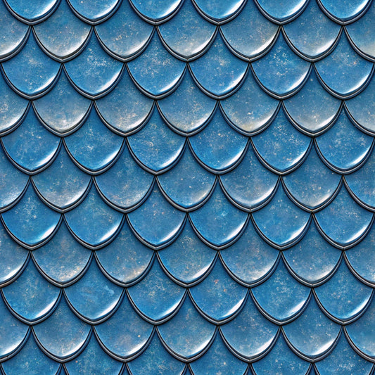 Royal Blue Azure Pattern 3 Quilting Cotton Fabric