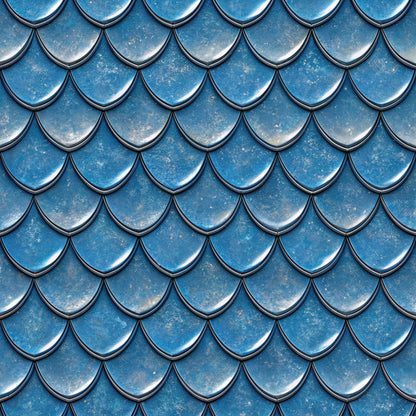 Royal Blue Azure Pattern 3 Quilting Cotton Fabric