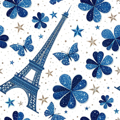 Sapphire Gleam Pattern 4 Minky Fabric