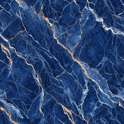 Royal Blue Azure Pattern 9 Quilting Cotton Fabric