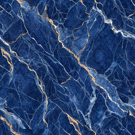 Royal Blue Azure Pattern 9 Quilting Cotton Fabric