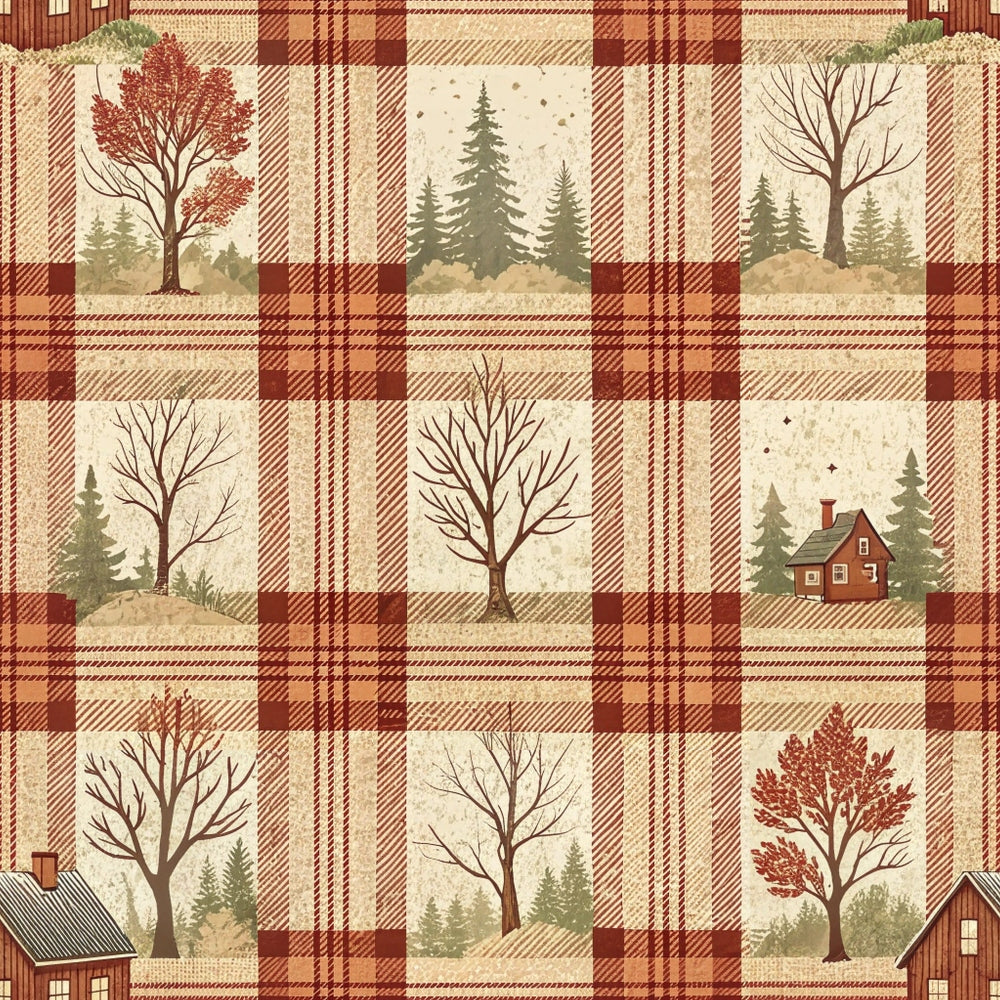 Cozy Cabin Tartan Pattern 10 Minky Fabric