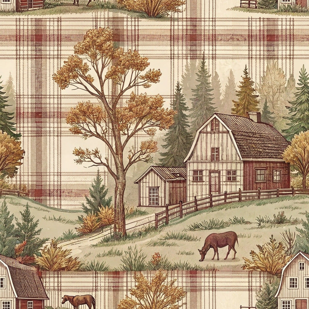 Cozy Cabin Tartan Pattern 2 Minky Fabric
