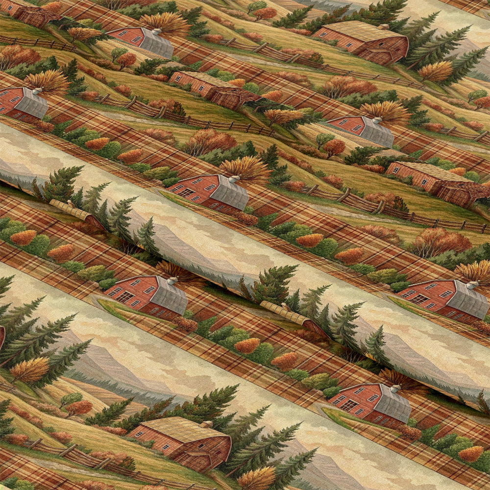 Rustic Country Farmhouse Plaid Pattern 3 Quilting Cotton Fabric