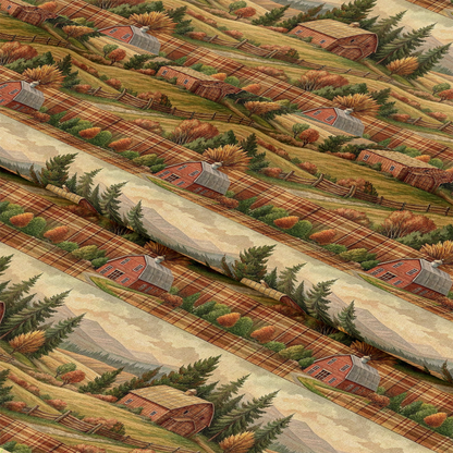 Rustic Country Farmhouse Plaid Pattern 3 Quilting Cotton Fabric