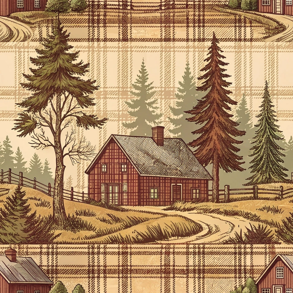 Cozy Cabin Tartan Pattern 6 Minky Fabric
