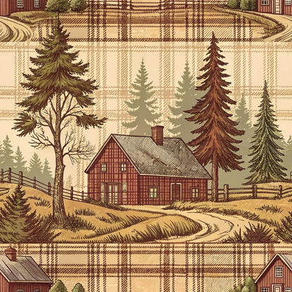 Cozy Cabin Tartan Pattern 6 Minky Fabric