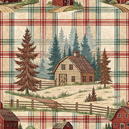 Cozy Cabin Tartan Pattern 7 Minky Fabric