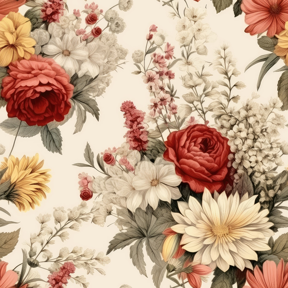 Heirloom Meadow Pattern 11 Minky Fabric