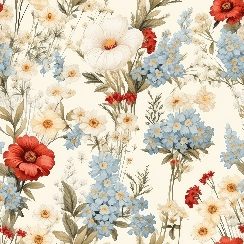 Heirloom Meadow Pattern 1 Minky Fabric