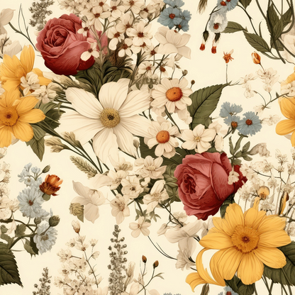 Heirloom Meadow Pattern 4 Minky Fabric