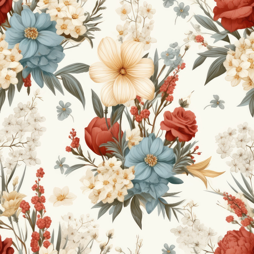 Heirloom Meadow Pattern 5 Minky Fabric