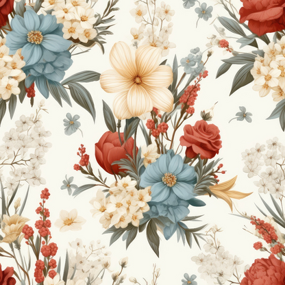 Heirloom Meadow Pattern 5 Minky Fabric