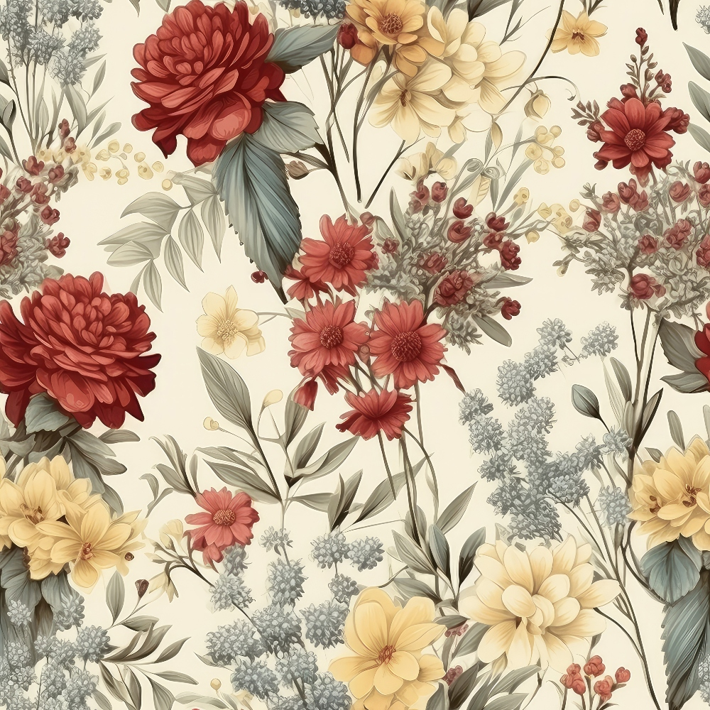 Heirloom Meadow Pattern 6 Minky Fabric