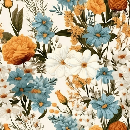 Heirloom Meadow Pattern 7 Minky Fabric