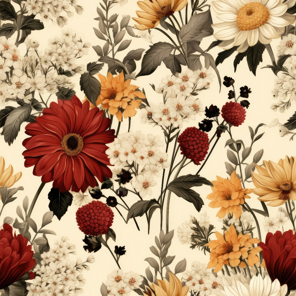 Heirloom Meadow Pattern 8 Minky Fabric