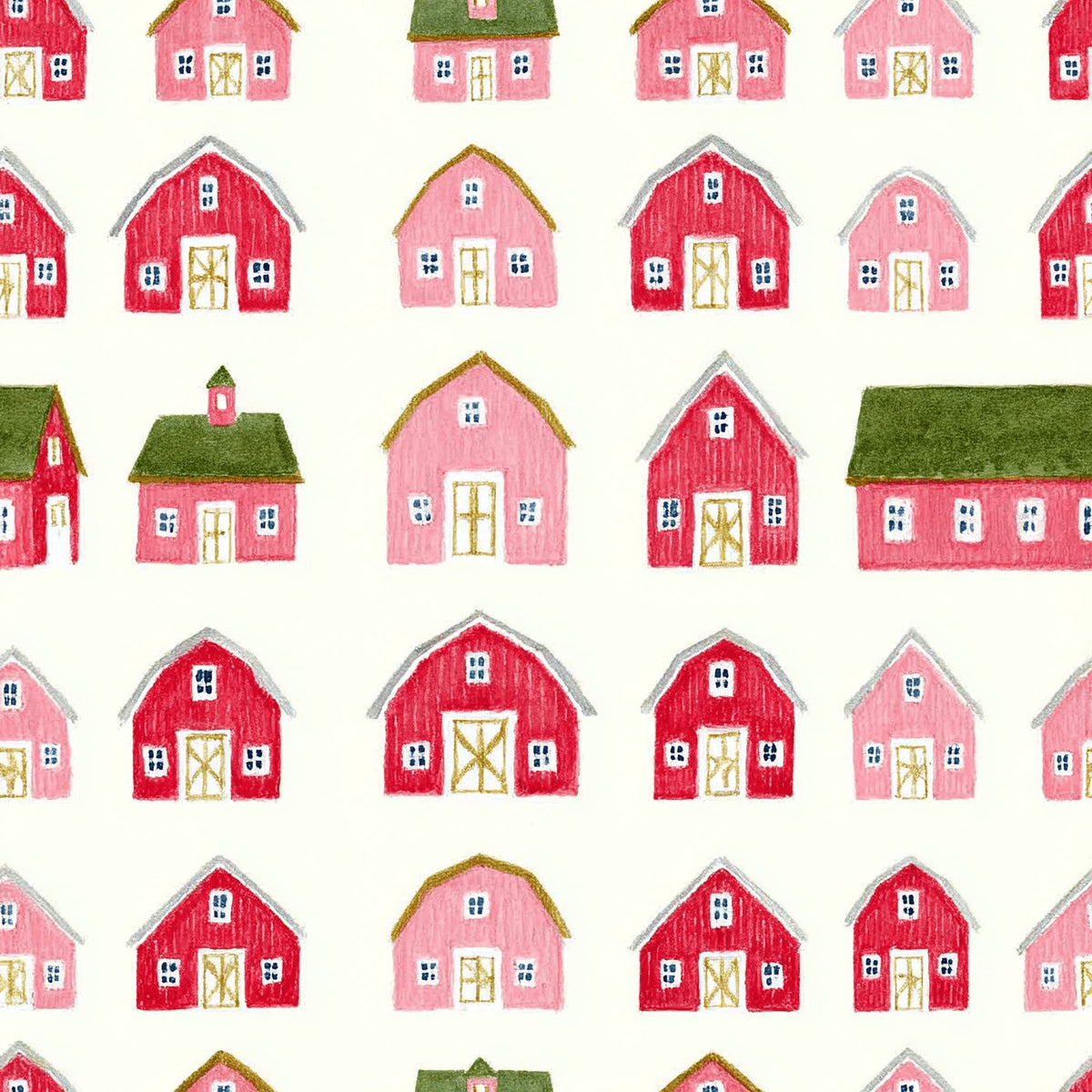 Strawberry Farmstead Pattern 1 Minky Fabric