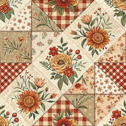 Rustic Patchwork Quilt Pattern 2 Minky Fabric
