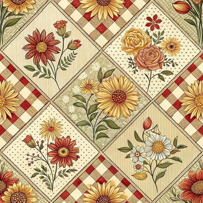 Rustic Patchwork Quilt Pattern 4 Minky Fabric