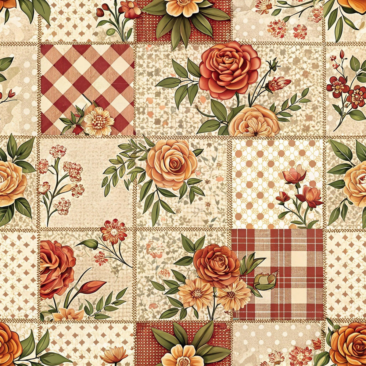 Rustic Patchwork Quilt Pattern 5 Minky Fabric